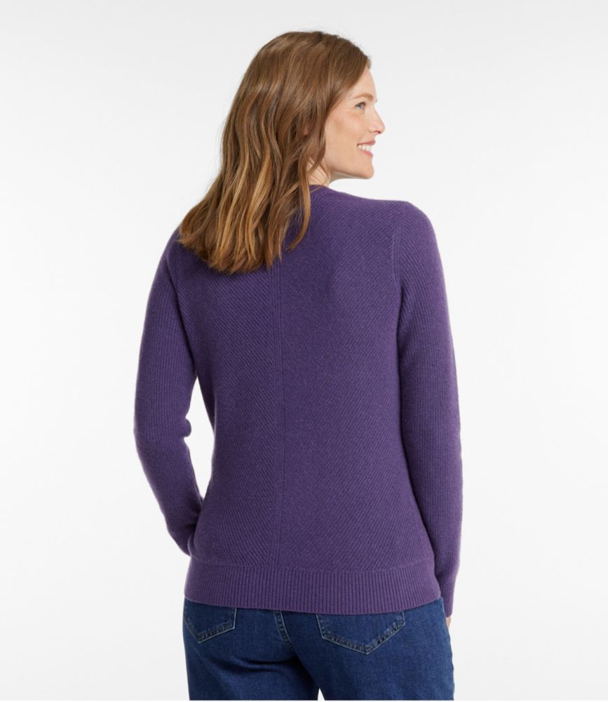 Women's Classic Cashmere Textured Sweater, Crewneck - leoleo123123