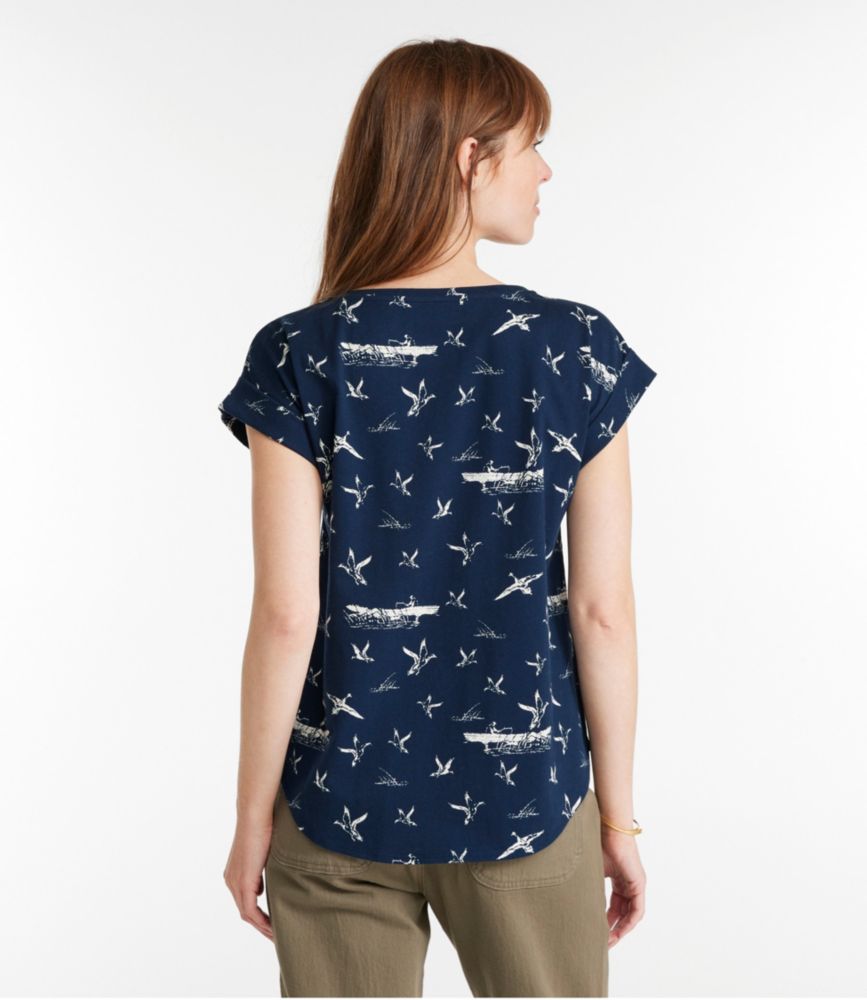 Women's Signature Rangeley Cotton Tee, Scoopneck - leoleo123123