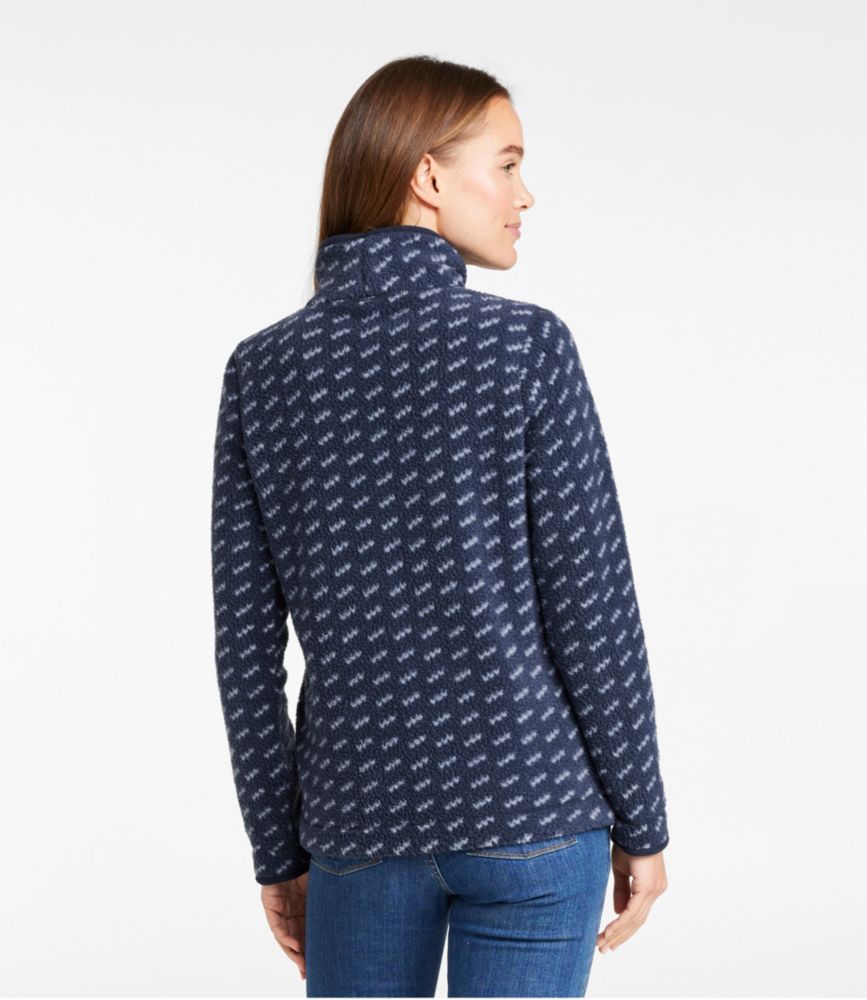 Women's Cozy Cottage Fleece, Funnelneck Pullover Print - leoleo123123