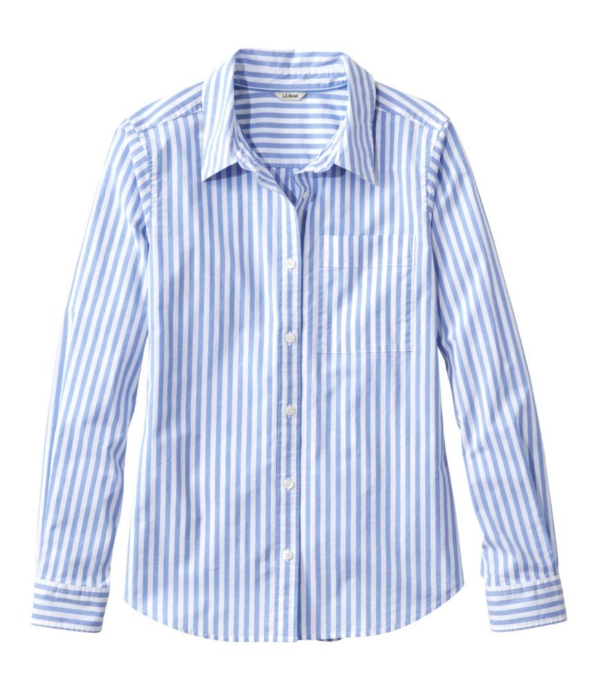 Women's Essential Cotton Poplin Shirt, Long-Sleeve - leoleo123123