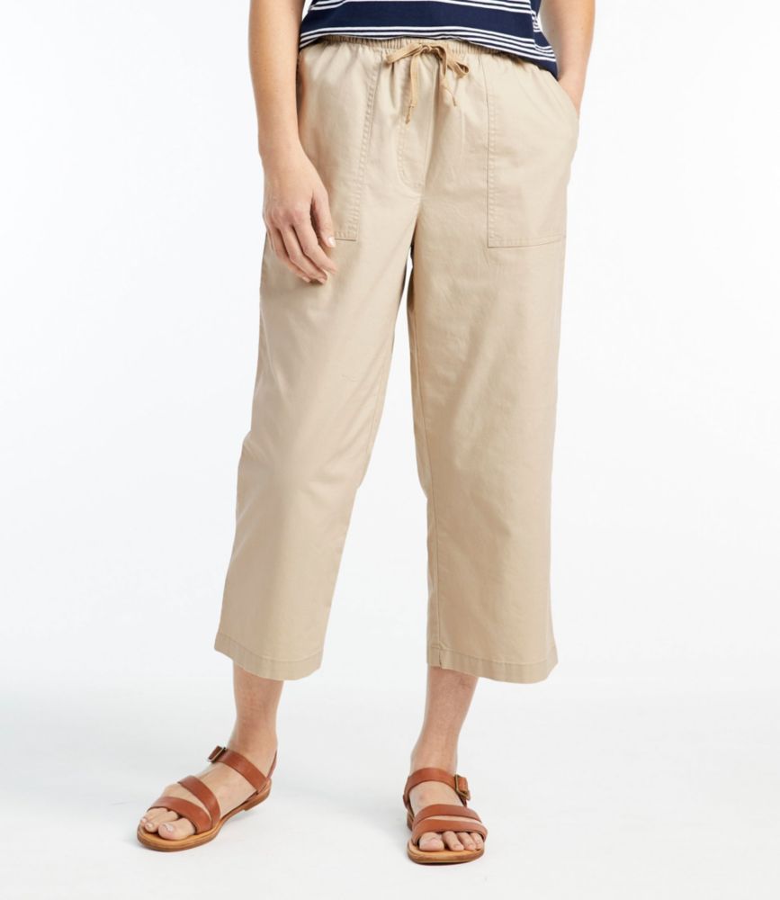 Women's Sunwashed Canvas Pants, Straight-Leg Crop - leoleo123123