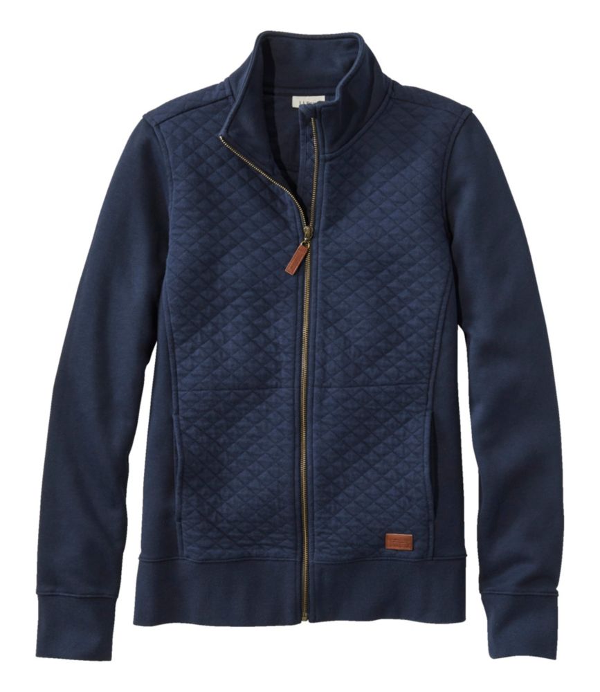 Women's Quilted Full-Zip Sweatshirt - leoleo123123