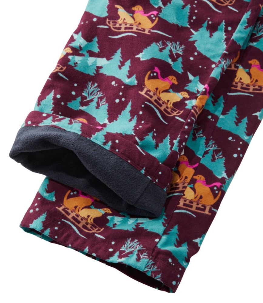 L.L.Bean Flannel Sleep Pants, Print Fleece-Lined - leoleo123123