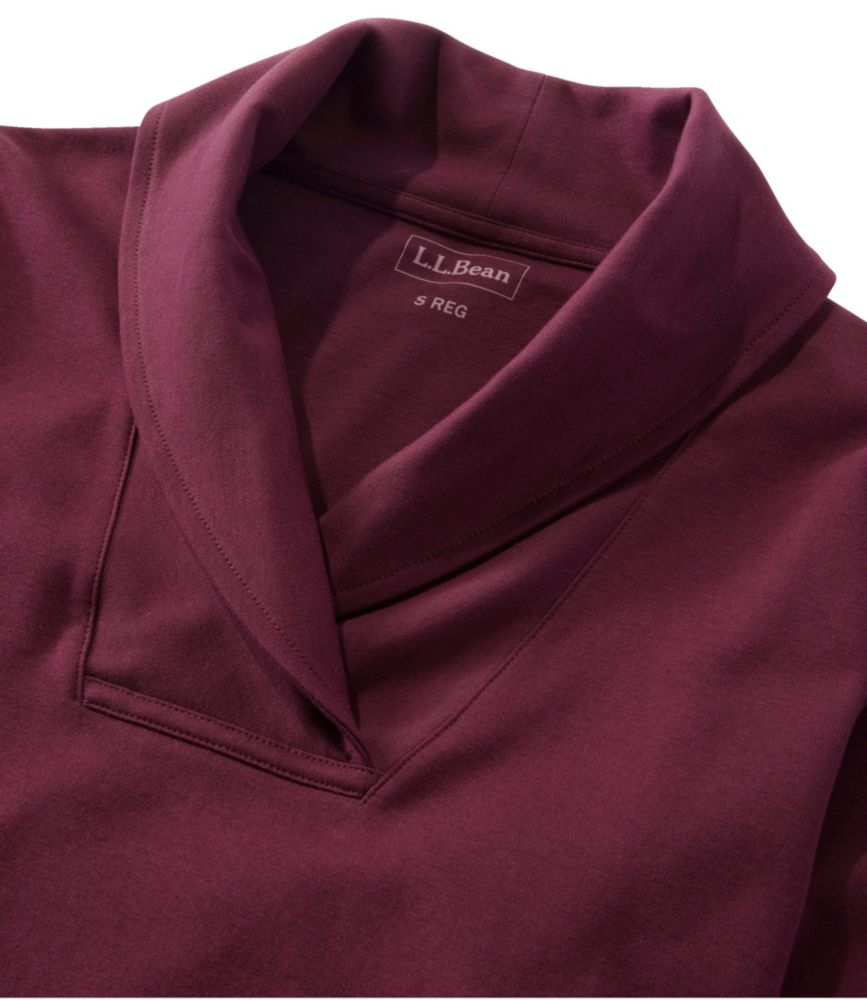 Women's L.L.Bean Pullover, Long-Sleeve Shawl Collar - leoleo123123