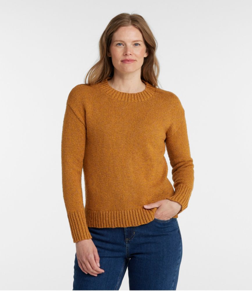 Women's Cotton Ragg Sweater, Crewneck - leoleo123123