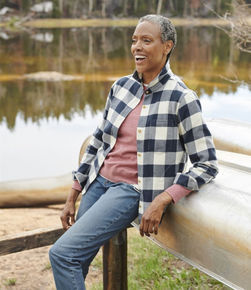 Women's Soft-Brushed Flannel Shirt - leoleo123123