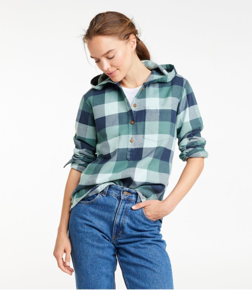 Women's Soft-Brushed Flannel Hoodie - leoleo123123