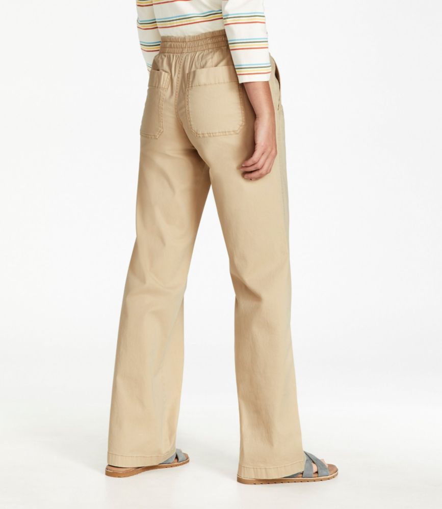 Lakewashed Pull-on Chinos, Mid-Rise Wide-Leg - leoleo123123
