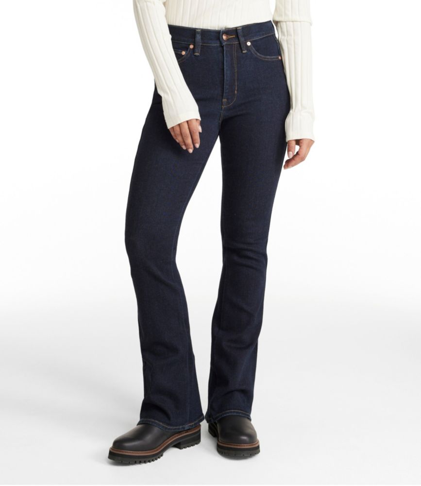 Women's Signature Stretch Jeans, High-Rise Flare - leoleo123123