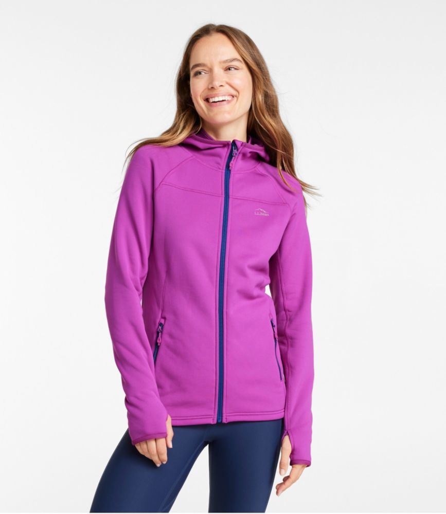 Women's PrimaLoft ThermaStretch Fleece Jacket, Hooded Full-Zip - leoleo123123