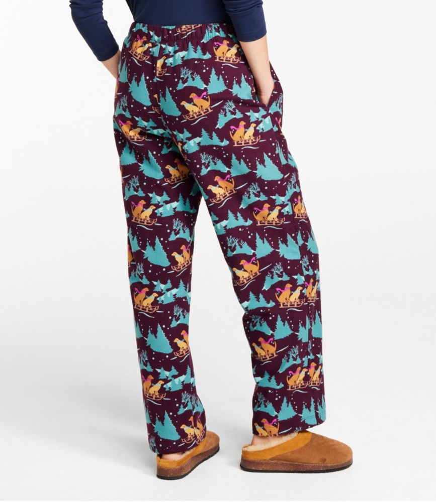 L.L.Bean Flannel Sleep Pants, Print Fleece-Lined - leoleo123123