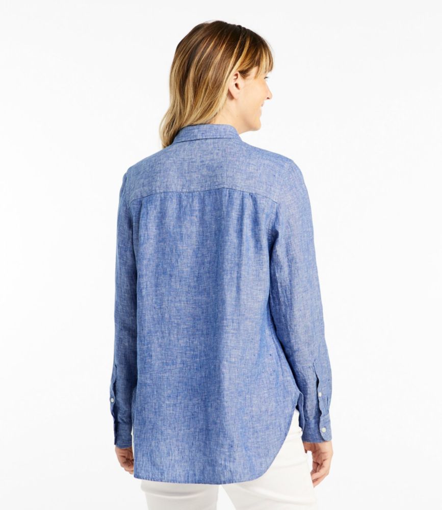 Women's Premium Washable Linen Shirt, Tunic - leoleo123123