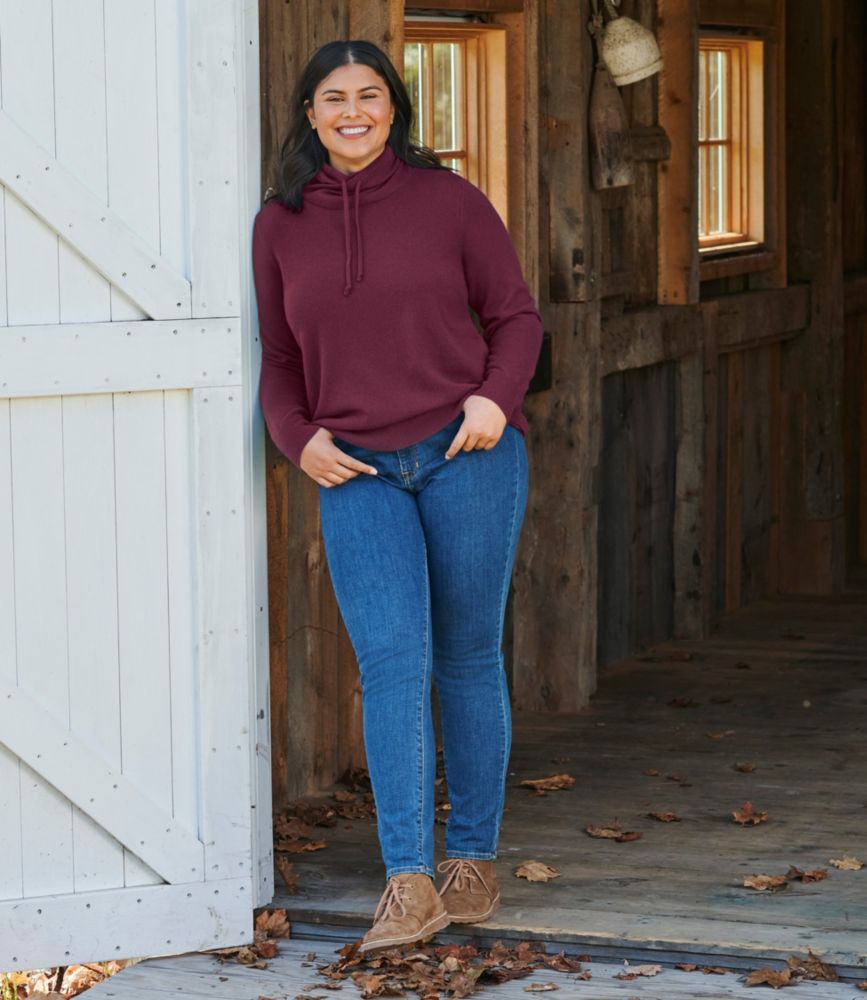 Women's Classic Cashmere Sweater, Funnelneck - leoleo123123