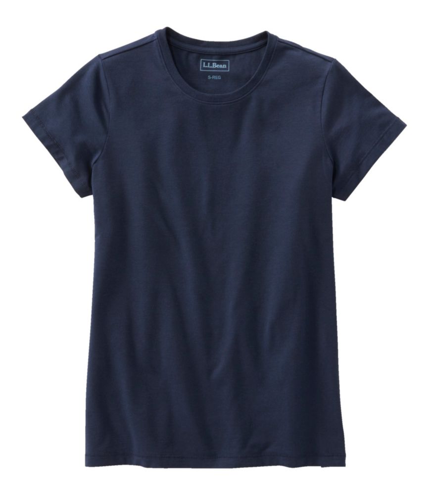 Women's Soft Stretch Supima Tee, Crewneck Short-Sleeve - leoleo123123