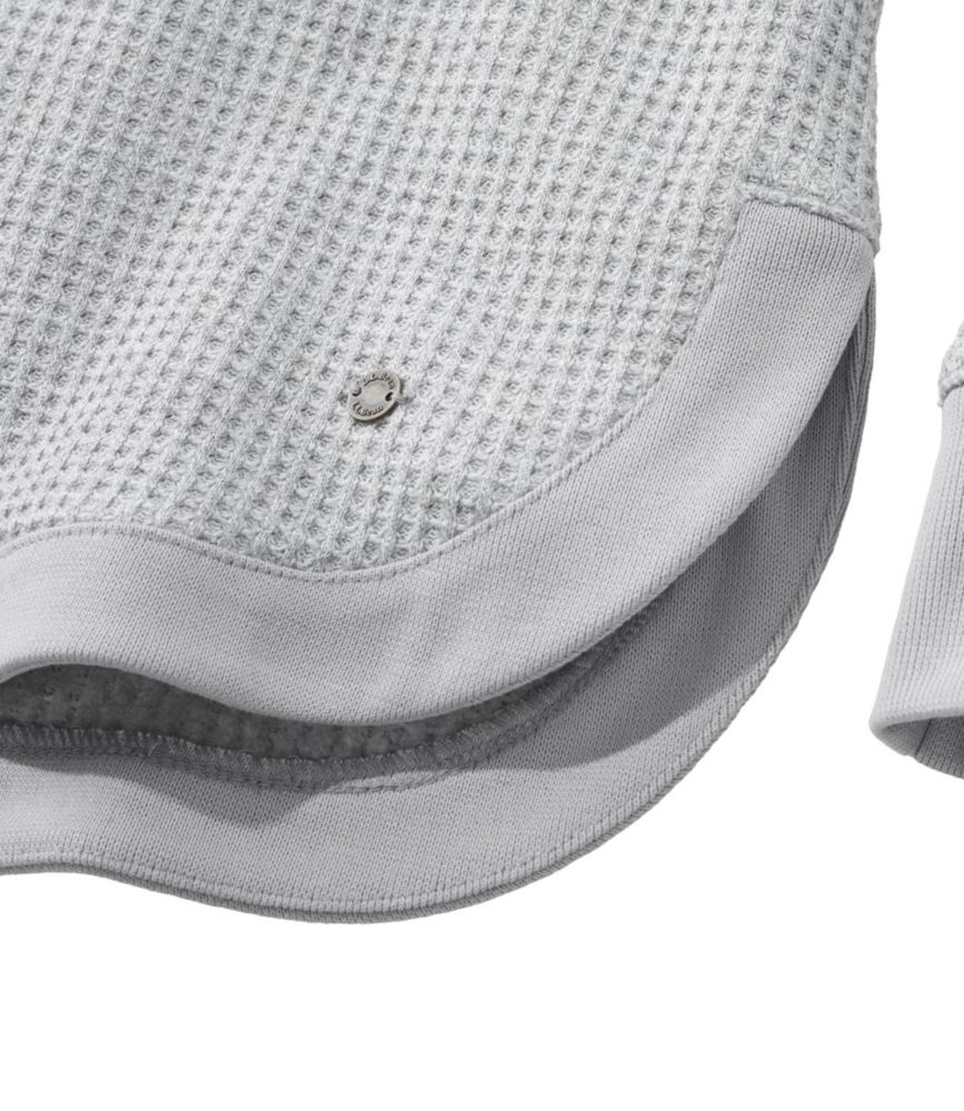 Women's Signature Brushed-Back Waffle Boatneck - leoleo123123