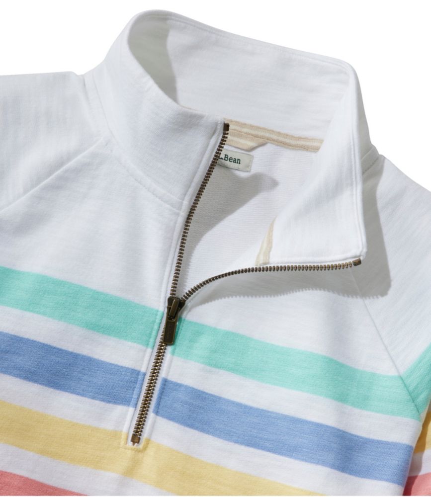 Women's Peaks Island Quarter-Zip Pullover, Stripe - leoleo123123