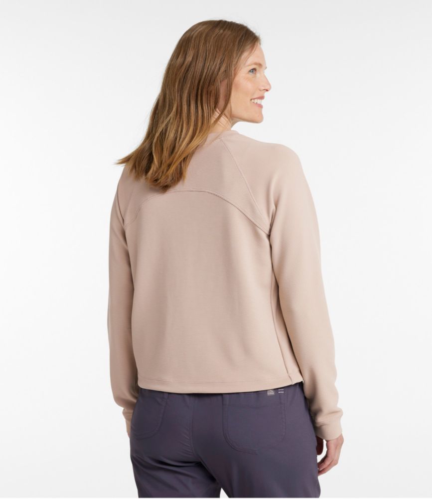 Women's VentureStretch Ottoman-Rib Pullover, Cropped - leoleo123123