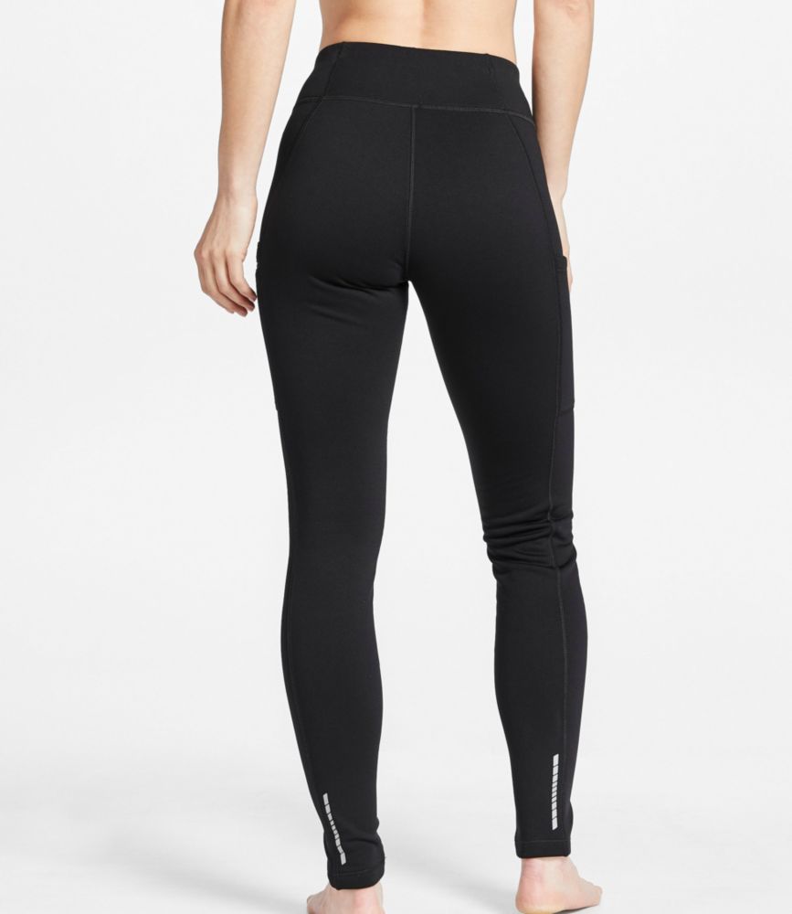 Women's PrimaLoft ThermaStretch Fleece Pocket Tights, Mid-Rise - leoleo123123