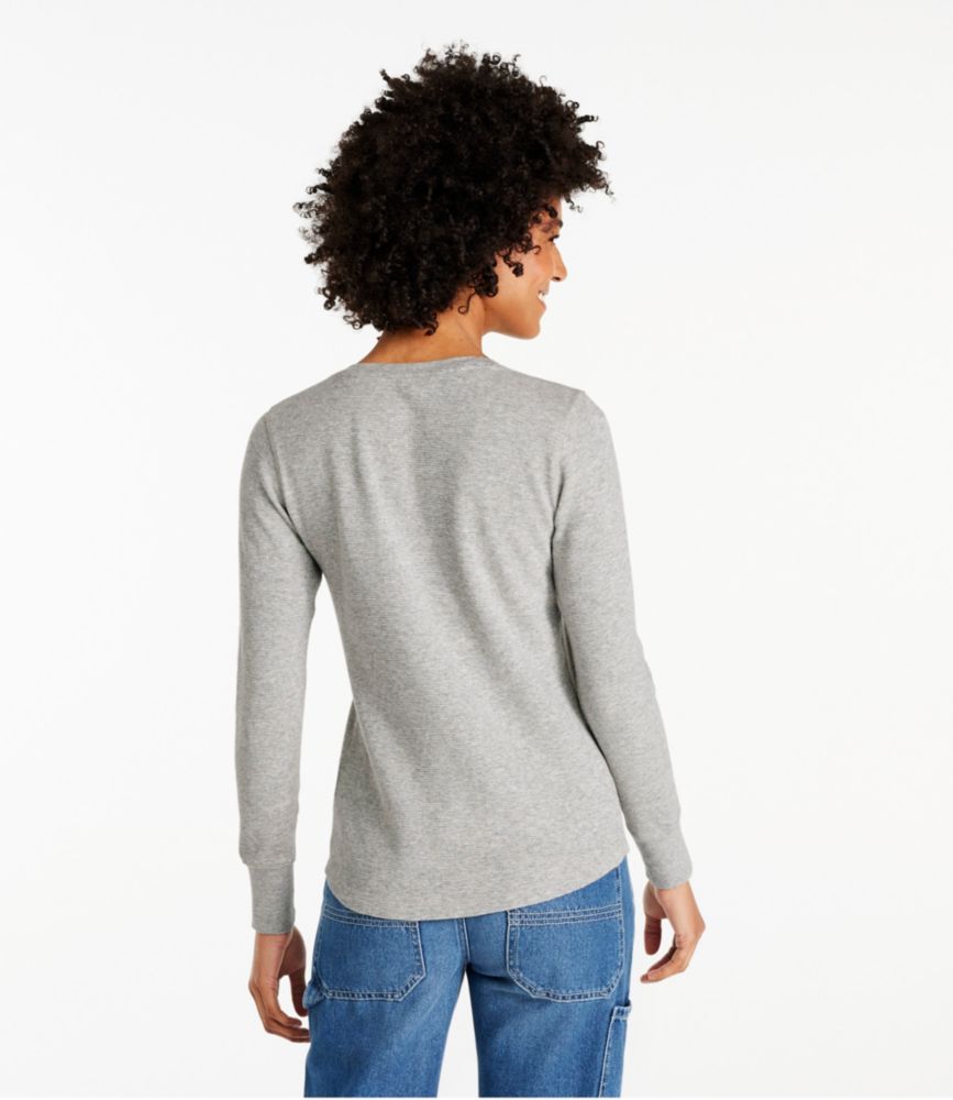 Women's Waffle-Knit Henley - leoleo123123