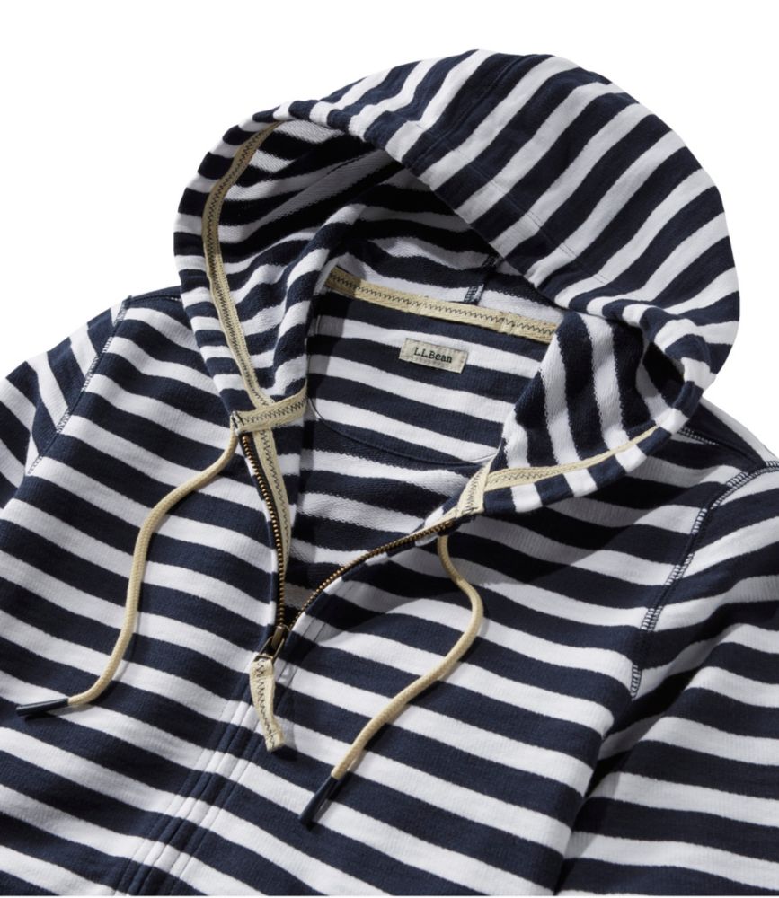 Women's Organic Cotton Hooded Sweatshirt, Long-Sleeve Stripe - leoleo123123