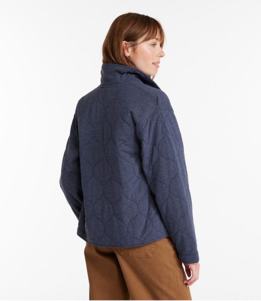Women's Quilted Knit Jacket - leoleo123123