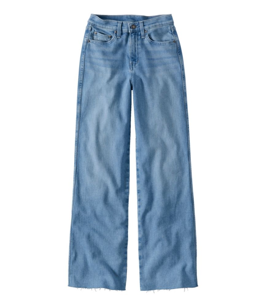 Women's L.L.Bean Everyday Stretch Jeans, High-Rise Relaxed Wide-Leg - leoleo123123