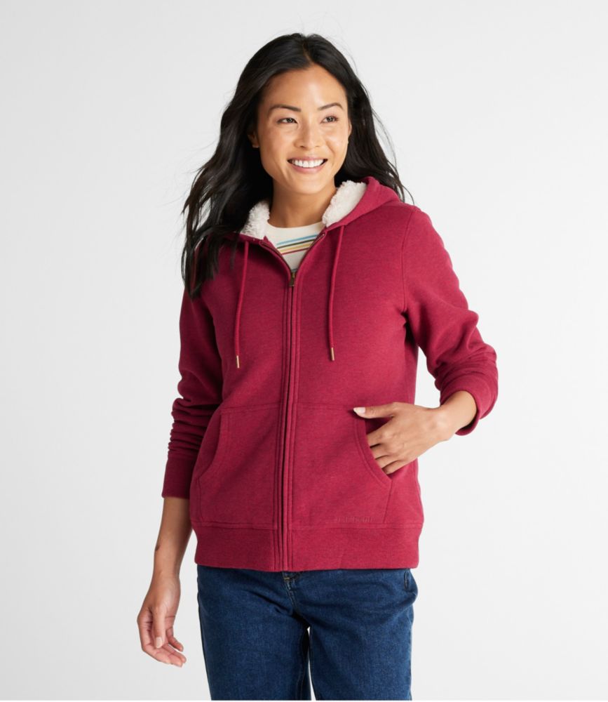 Women's L.L.Bean 1912 Sweatshirt, Sherpa-Lined Hoodie - leoleo123123