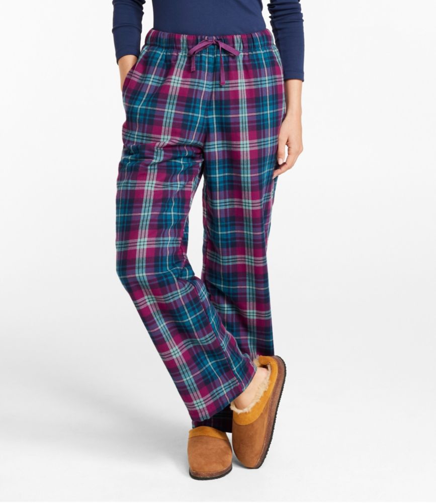 L.L.Bean Flannel Sleep Pants, Plaid Fleece-Lined - leoleo123123