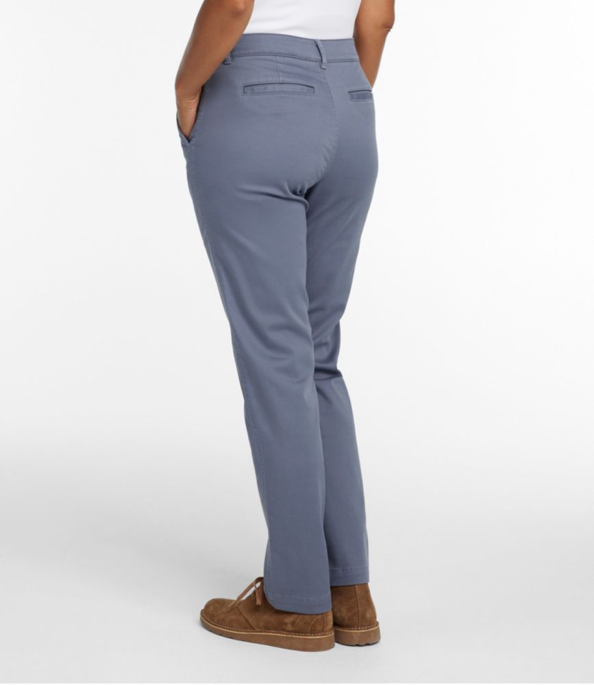 Women's Comfort Stretch Pants, Mid-Rise Straight-Leg Chino - leoleo123123