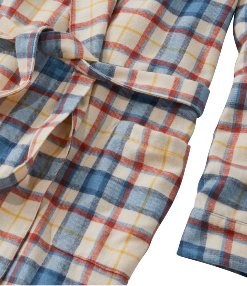 Women's Scotch Plaid Flannel Robe - leoleo123123