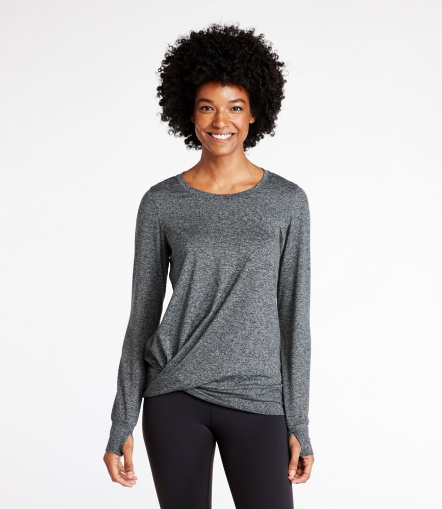 Women's VentureSoft Twist-Front Top, Long-Sleeve - leoleo123123