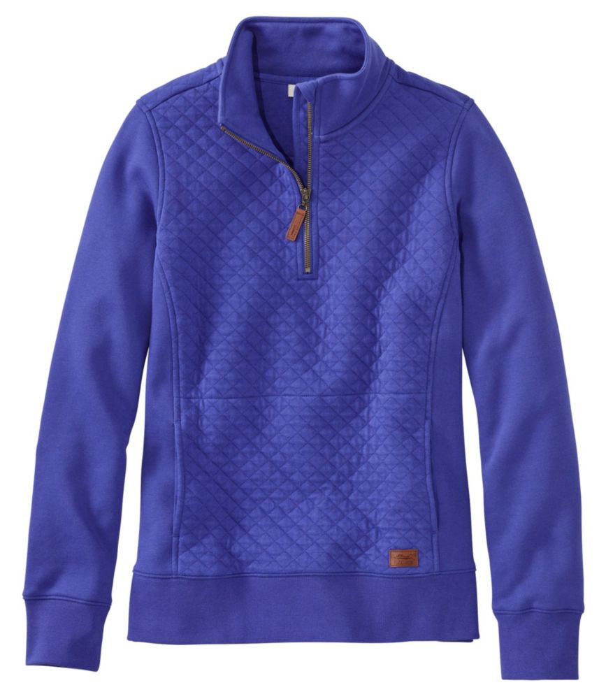 Women's Quilted Quarter-Zip Pullover - leoleo123123