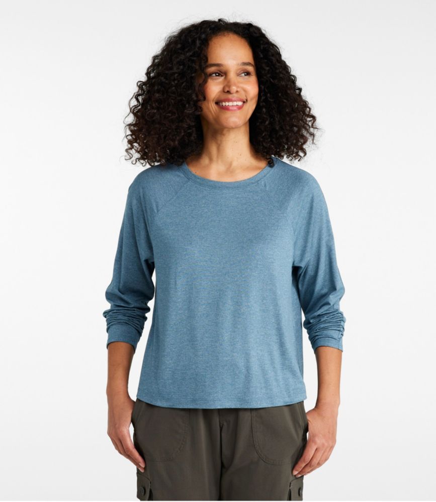 Women's Movement Essential Tee, Long-Sleeve Cropped - leoleo123123
