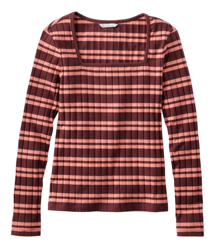 Women's Signature Ribbed Square-Neck Top - leoleo123123