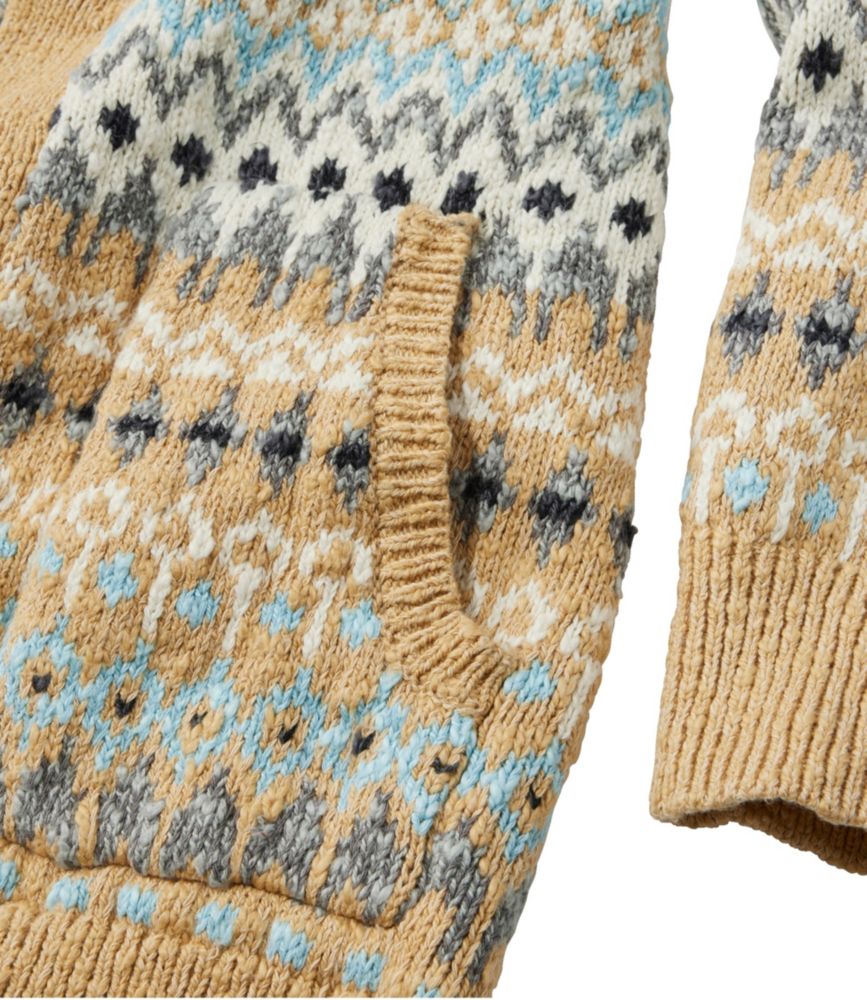 Women's Cotton Ragg Sweater, Open Cardigan Fair Isle - leoleo123123