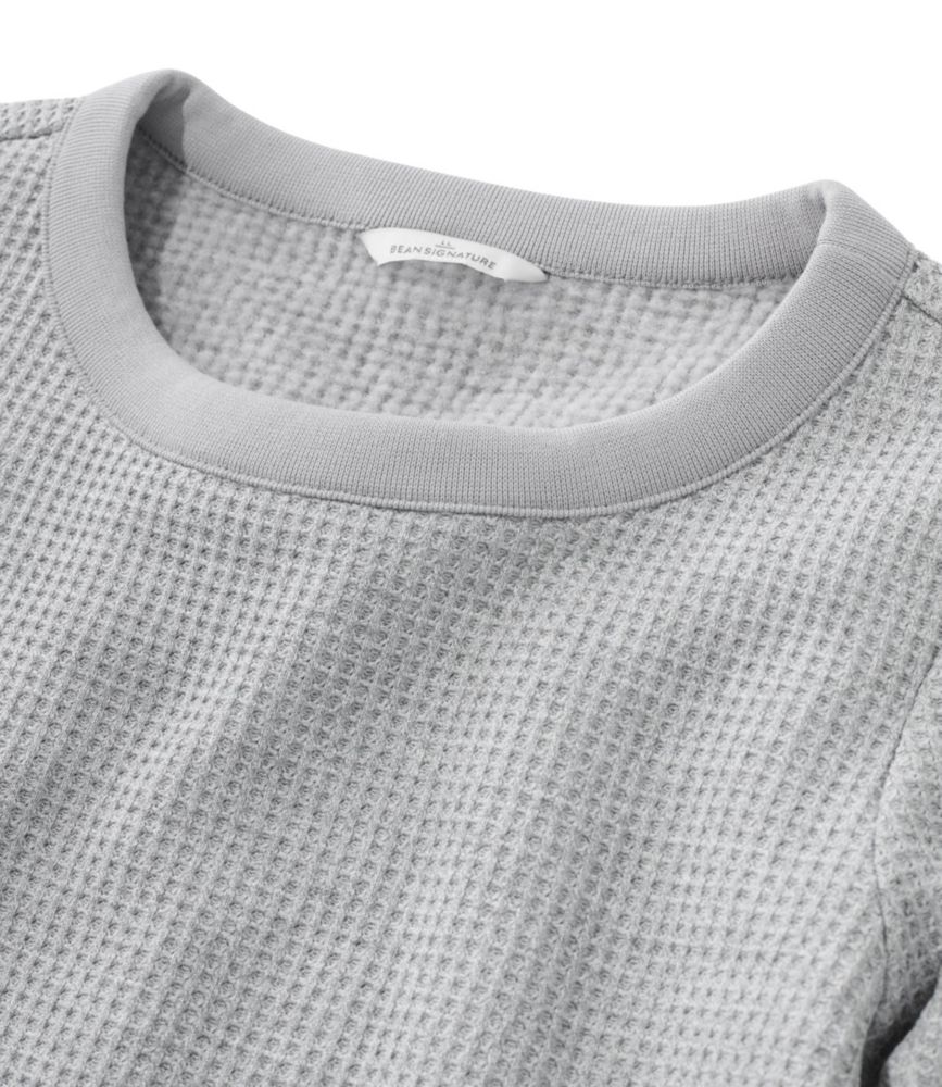 Women's Signature Brushed-Back Waffle Boatneck - leoleo123123