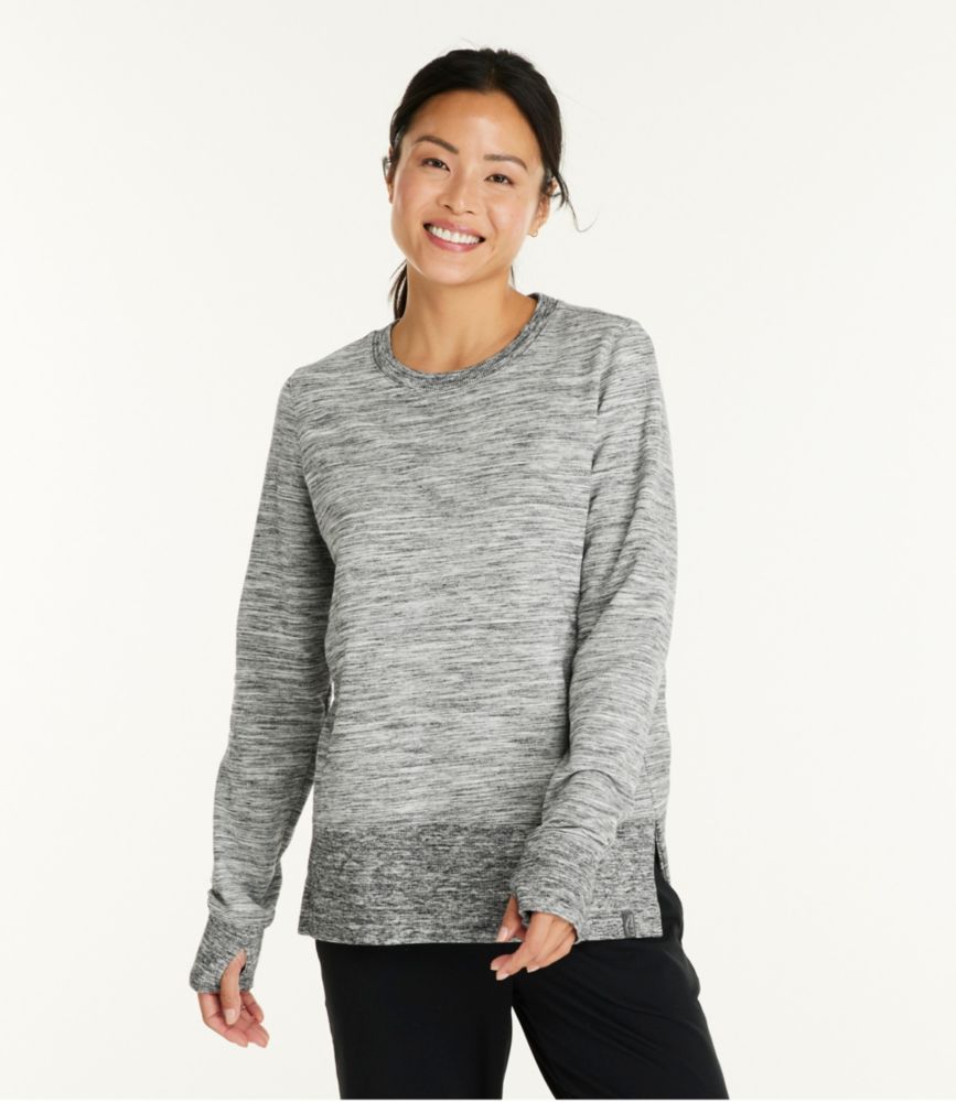 Women's L.L.Bean Cozy Sweatshirt, Split-Hem Marled - leoleo123123