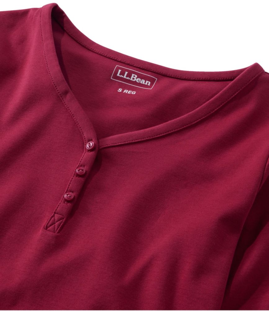 Women's L.L.Bean V-Neck Henley, Long-Sleeve - leoleo123123