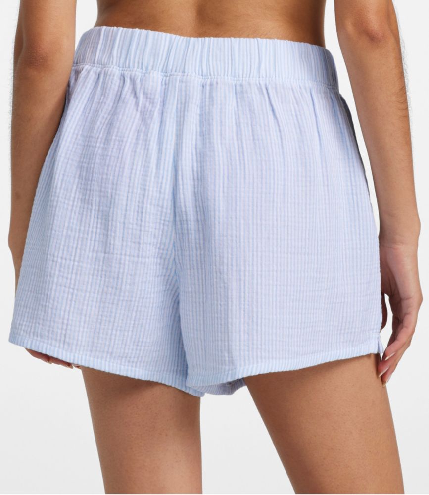 Women's Cloud Gauze Cover-Up Shorts, Stripe - leoleo123123