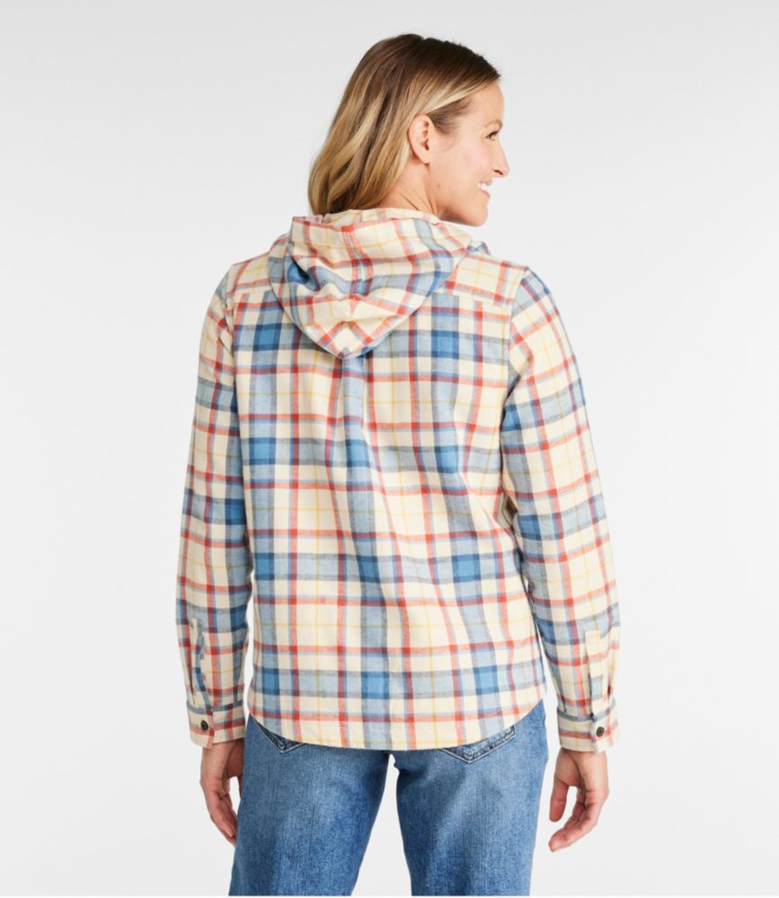 Women's Scotch Plaid Flannel Shirt, Relaxed Zip Hoodie - leoleo123123