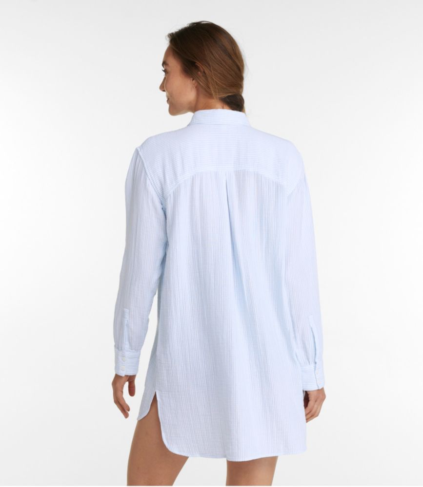 Women's Cloud Gauze Cover-Up Shirt, Stripe - leoleo123123