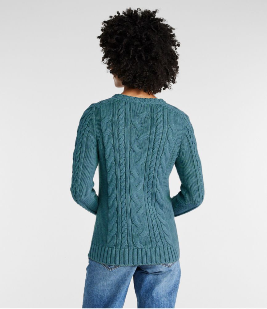 Women's Double L® Cable Sweater, Crewneck - leoleo123123