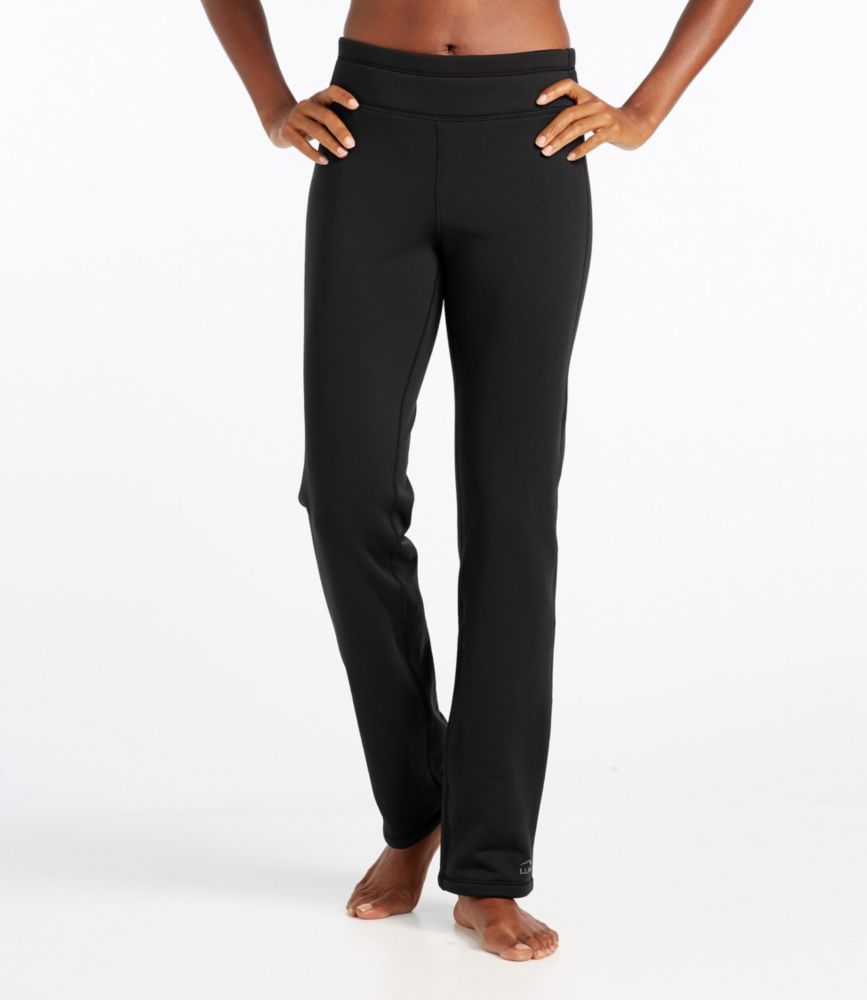 Women's PrimaLoft ThermaStretch Fleece Pants, Mid-Rise Straight-Leg - leoleo123123