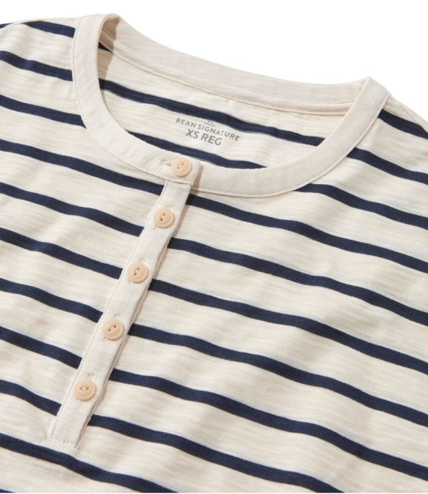 Women's Signature Slub Tee, Short-Sleeve Henley Novelty - leoleo123123