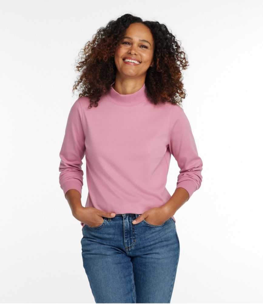 Women's L.L.Bean Interlock Mock-Turtleneck, Long-Sleeve - leoleo123123