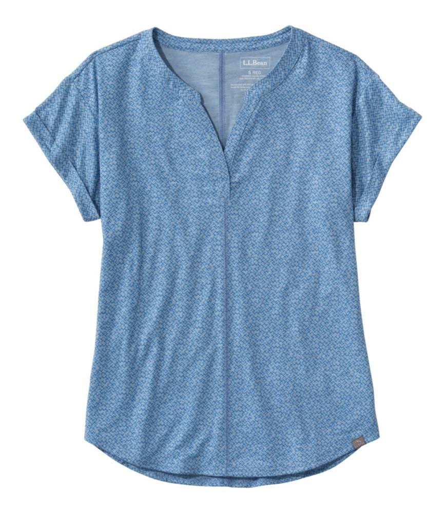 Women's Streamside Tee, Short-Sleeve Splitneck, Print - leoleo123123