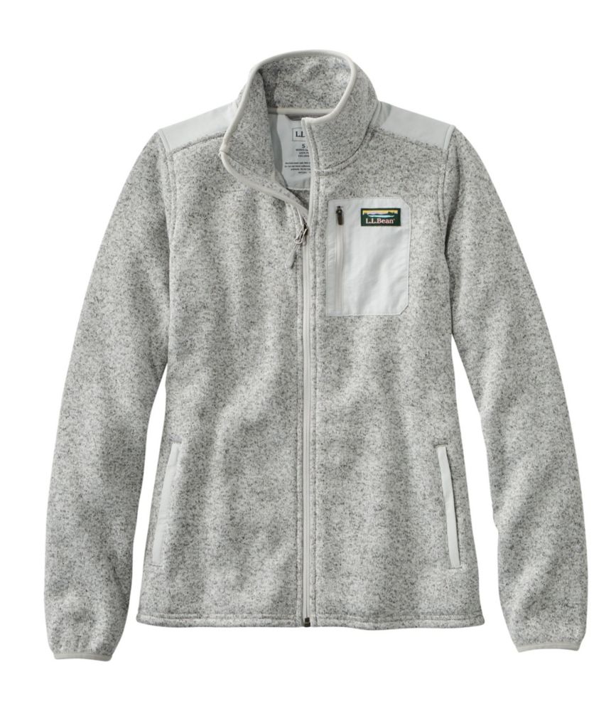 Women's L.L.Bean Sweater Fleece Full-Zip Overlay Jacket - leoleo123123