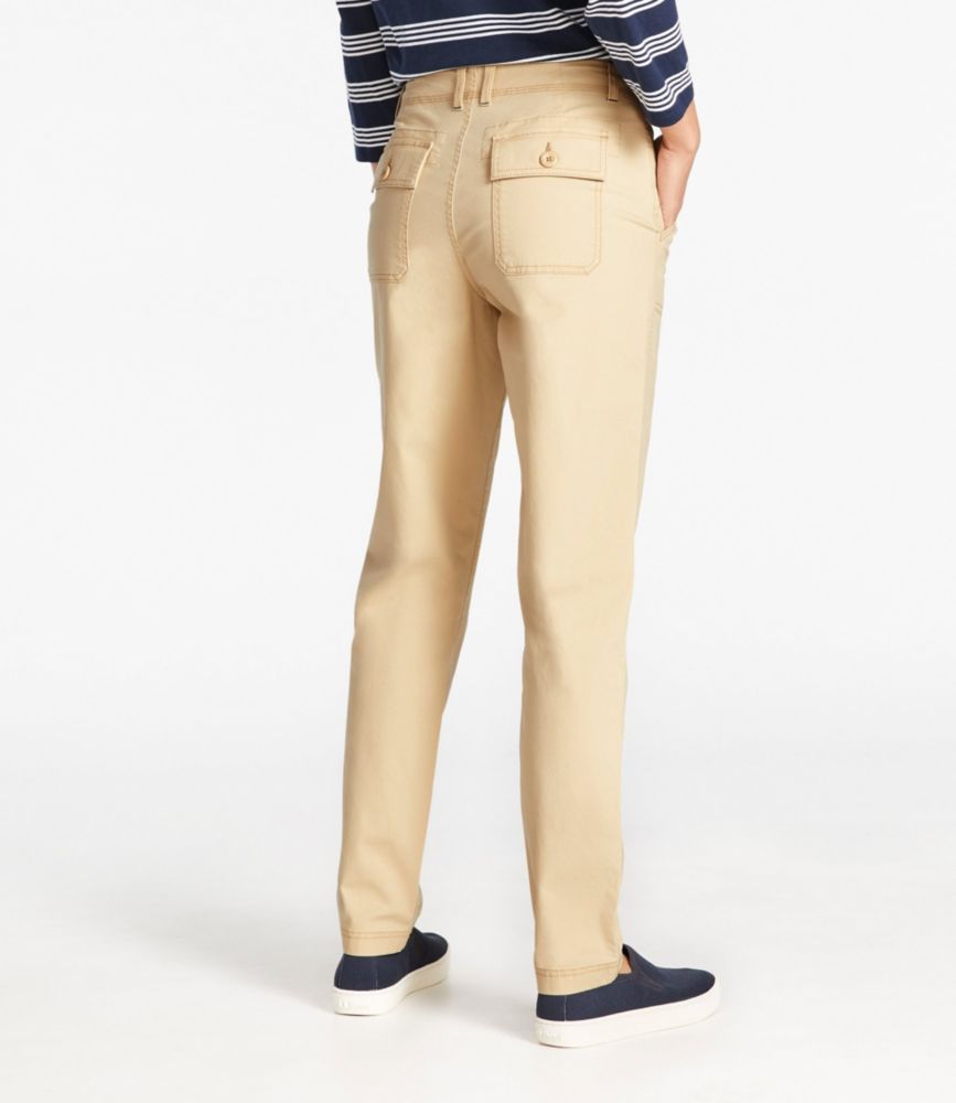 Women's Stretch Canvas Pants, Mid-Rise Slim-Leg Ankle - leoleo123123