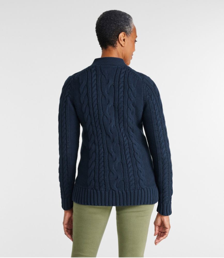 Women's Double L® Cable Sweater, Button-Front Cardigan - leoleo123123