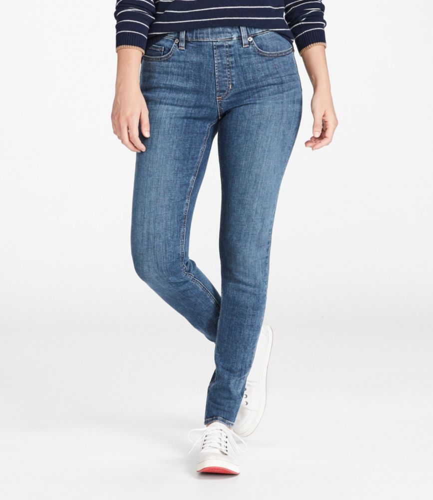 Women's BeanFlex® Jeans, Mid-Rise Skinny-Leg Pull-On - leoleo123123